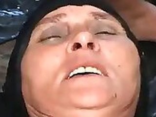 Cute chila granny shows off her holes