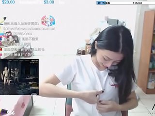 Twitch streamer japanese flashing perfect shape boobs in an exciting way